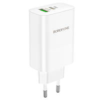 МЗП Borofone BN10 Sunlight PD65W (1USB-A/1C) White
