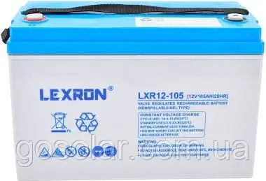 Акумуляторна батарея Lexron LXR12-105 GEL 12 V 105AH DEEP CYCLE