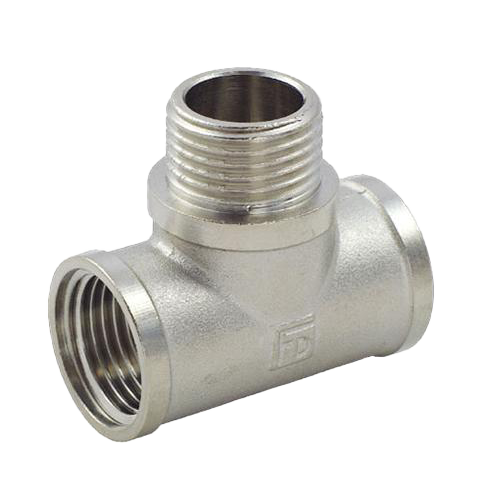 ПЕРЕРОБИТИ!!!!!!!!!!!!!!!! Трійник латунний нарізний (М-П-М) Gross для трубопроводу 1", фото 1