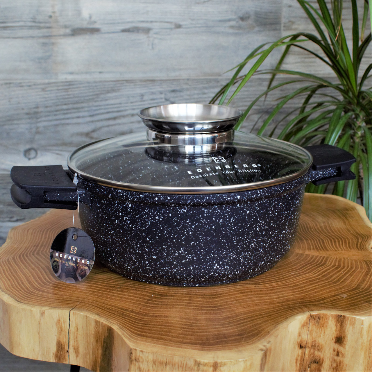 Казан круглий із мармуровим покриттям Edenberg 2,3 л