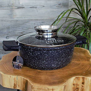 Казан круглий із мармуровим покриттям Edenberg 2,3 л, фото 1
