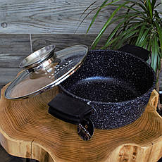 Казан круглий із мармуровим покриттям Edenberg 2,3 л, фото 4