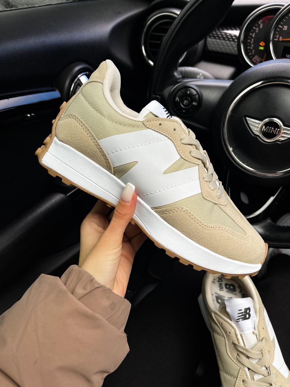 Бежеві кросси Нью Беленс 327. Зручні жіночі кроссівки New Balance 327.