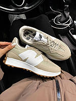 Бежеві кросси Нью Беленс 327. Зручні жіночі кроссівки New Balance 327., фото 4