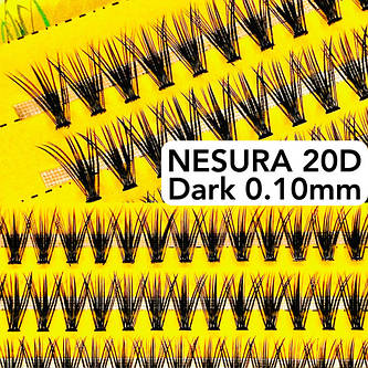 Вії Nesura Dark 20D 0.10 Густі