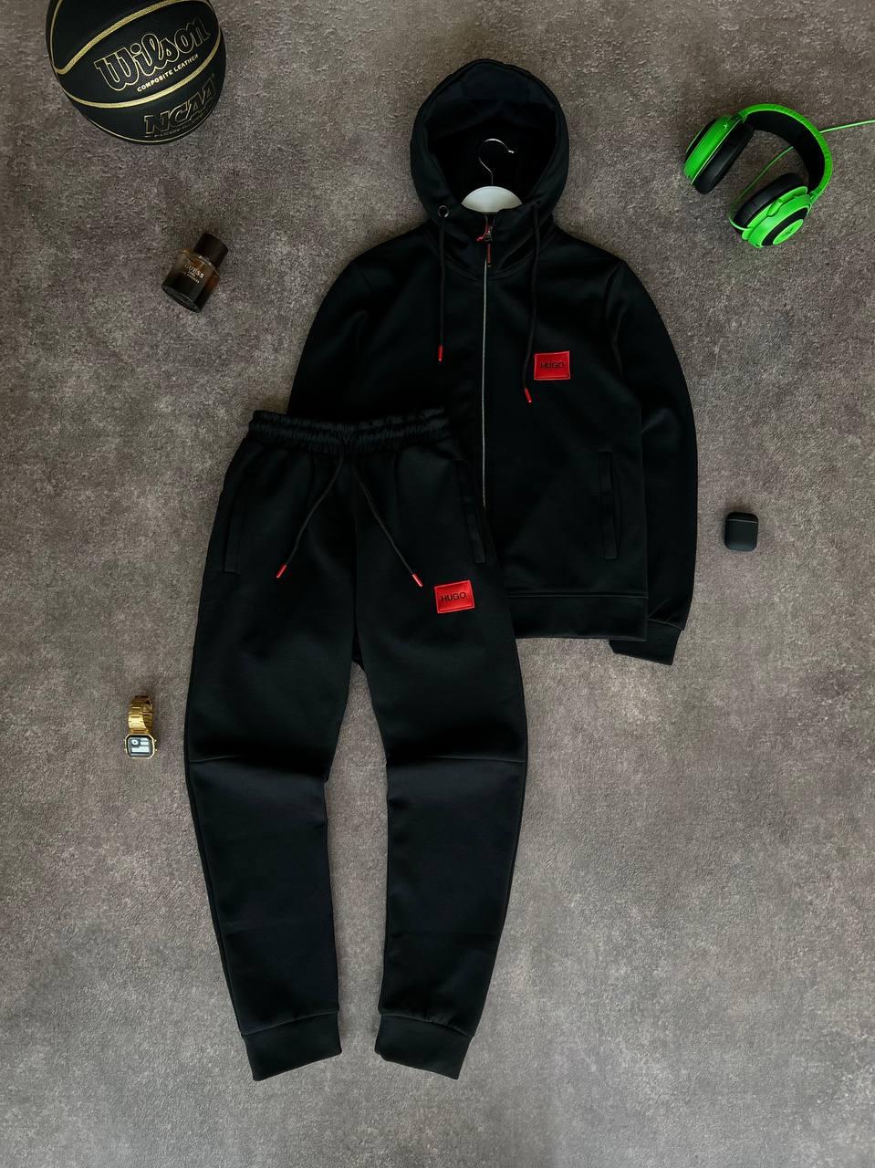 Чоловічий спортивний костюм Hugo Boss M1636 чорний S, М, фото 1