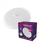 Світильник настінно-стельовий світлодіодний накладний з датчиком руху ELM VEGA S 9W 6500К IP20 (26-0124)