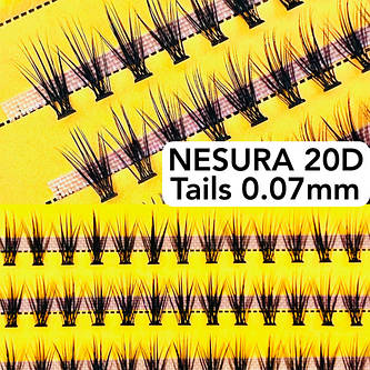 Вії Nesura Tails 20D 0.07 Хвости