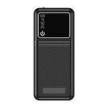 Power bank Зовнішній акумулятор 3 USB+LED ліхтар Чорний Портативна зарядка, фото 3