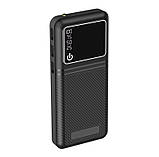 Power bank Зовнішній акумулятор 3 USB+LED ліхтар Чорний Портативна зарядка, фото 4
