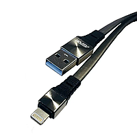 USB кабель Aspor A159 Lightning Плоский Silicon 2.4A/1.2м - черный