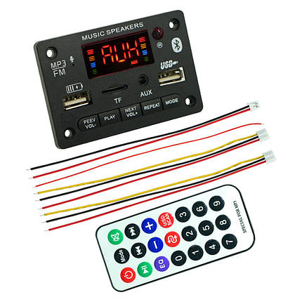 Аудіоплеєр автомобільний 12-32В. USB, MP3, FM, AUX, TF, Bluetooth 5.0, фото 1