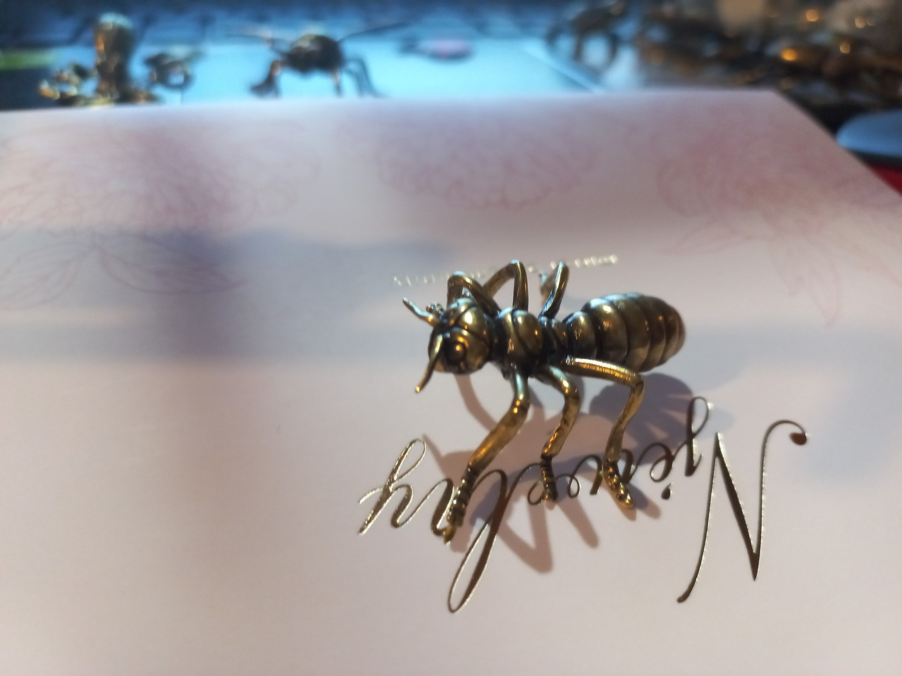 Фигурка статуэтка сувенир насекомое муравей металл латунь латунная - фото 2 - id-p1943961416