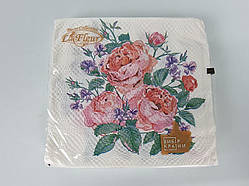 Серветка (3ЗХЗЗ, 16 шт.) La Fleur Ніжна композиція 500 (1 пачка)
