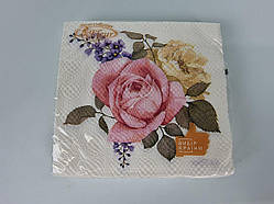 Серветка (ЗЗхЗ, 16 шт.) La Fleur Квіткове тріо (1305) (1 пачка)