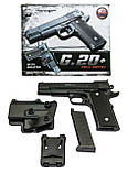 Дитячий металевий пістолет з кобурою Smith & Wesson SW1911 Galaxy G20 плюс, фото 7