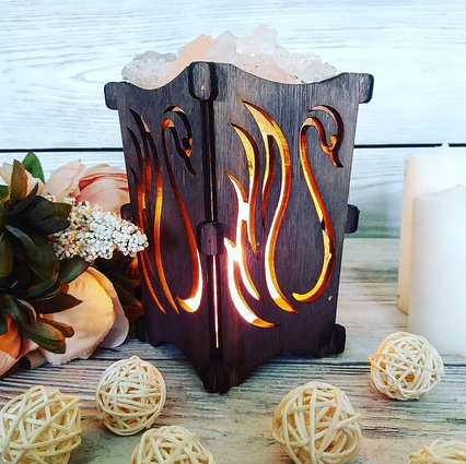 Світильник-соляна лампа Кошик «Лебідь» 000042960