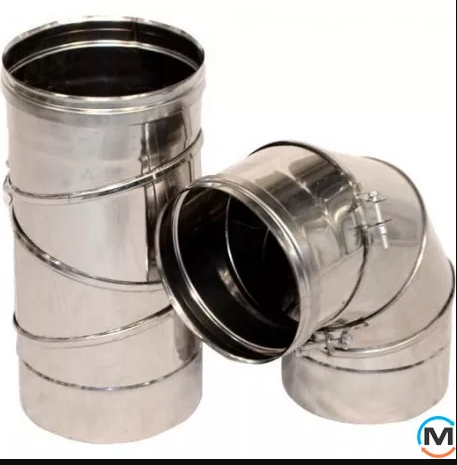 Коліно регулювальне 0-90 ф 130 0,6 мм із неіржавкої сталі 000043042, фото 1