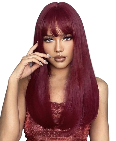 Перука вишня довга, термоволокно VC 6044-1, фото 1