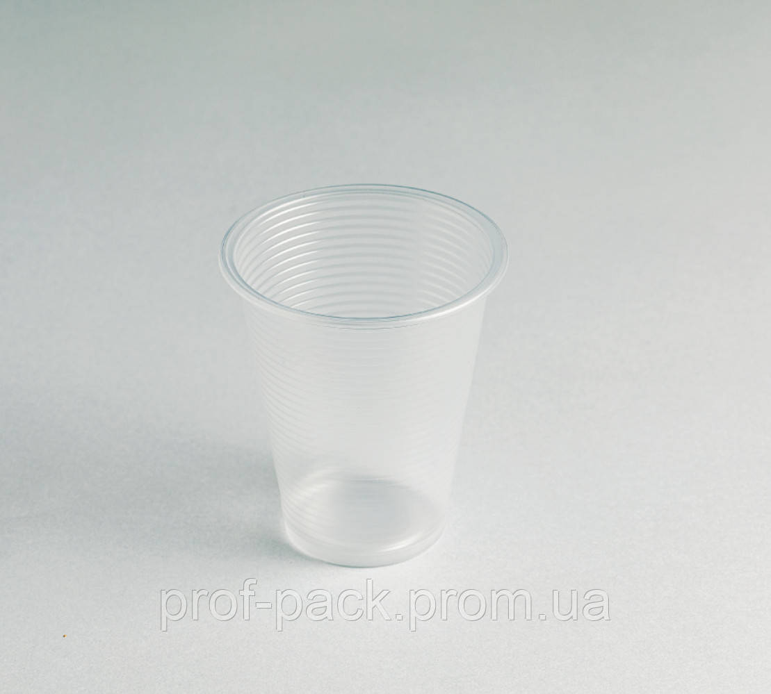 Стакан пластиковый прозрачный 180 мл 100 шт/уп (28 уп/ящ) - фото 1 - id-p373917842