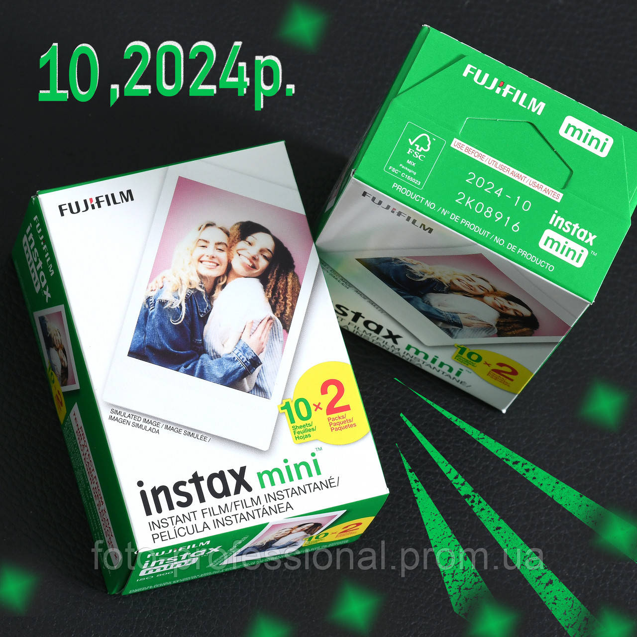 Fujifilm Instax Mini Film Twin Pack 20 фото (10,2024г.) - фото 1 - id-p1995466176