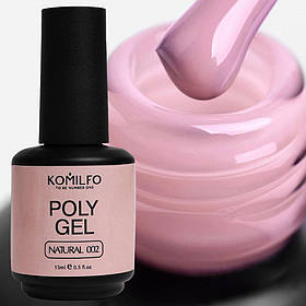 Полігель для нігтів Komilfo PolyGel 002 Natural, 15 мл