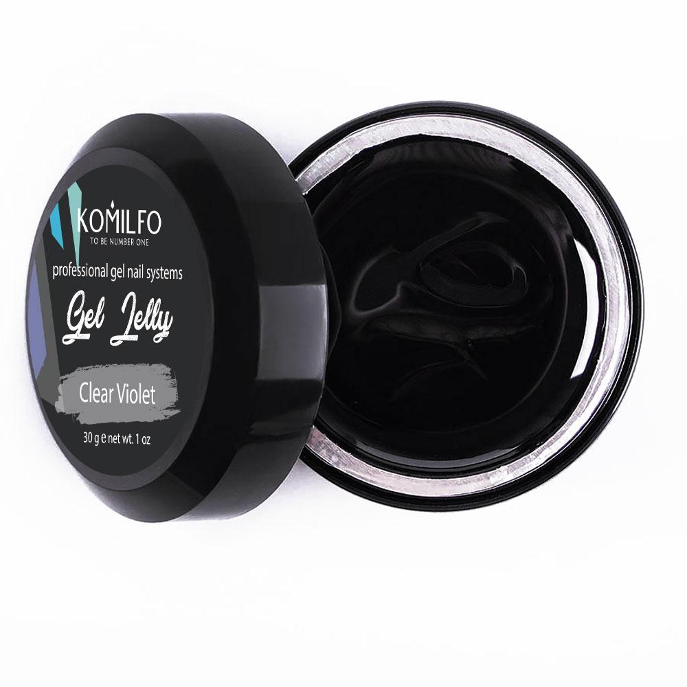 Моделюючий гель-желе Komilfo Gel Jelly Clear Violet, 30 мл, фото 1