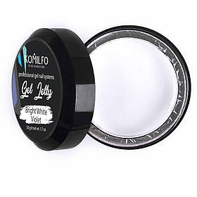 Моделюючий гель-желе Komilfo Gel Jelly Bright White Violet, 50 мл термін 12.2025