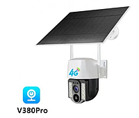 Камера видеонаблюдения PTZ уличная 4G Outdoor Camera VC-9 с солнечной панелью APP:V380 PRO 2Mp