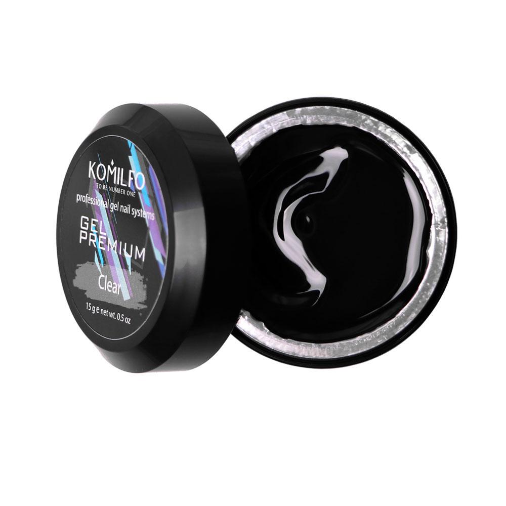 Гель для нарощення Komilfo Premium Gel Clear, 15 мл, фото 1