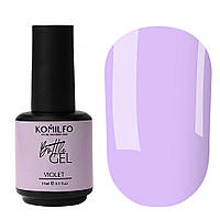 Жидкий гель Komilfo Bottle Gel Violet с кисточкой,15мл