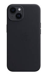 Чохол Leather Case для iPhone 14 Black with MagSafe