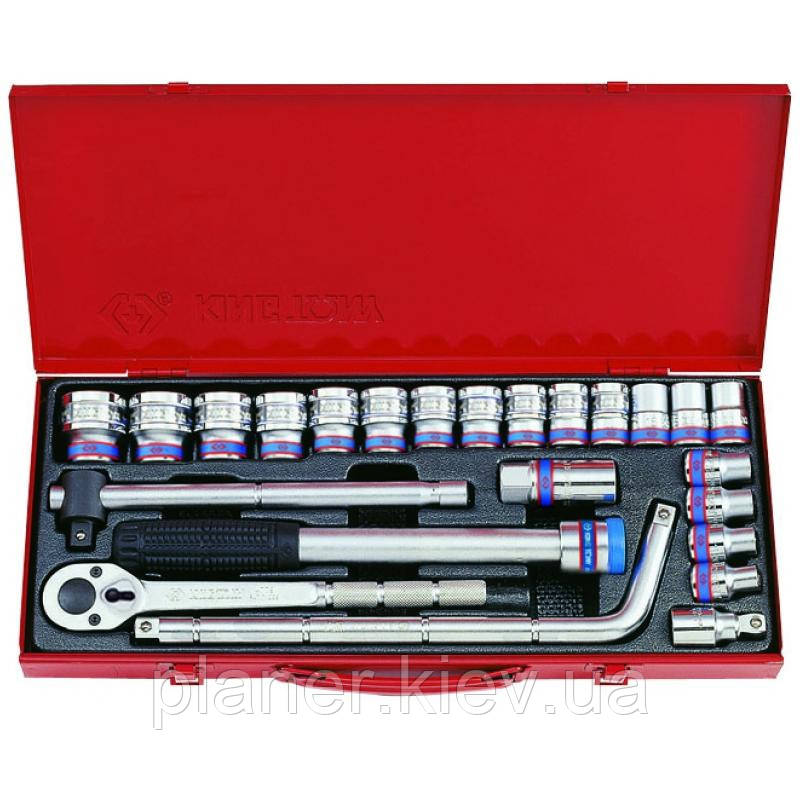 Набір головок 1/2" 24 предмети. 6 гр. 10-32 мм KING TONY 4533MR, фото 1