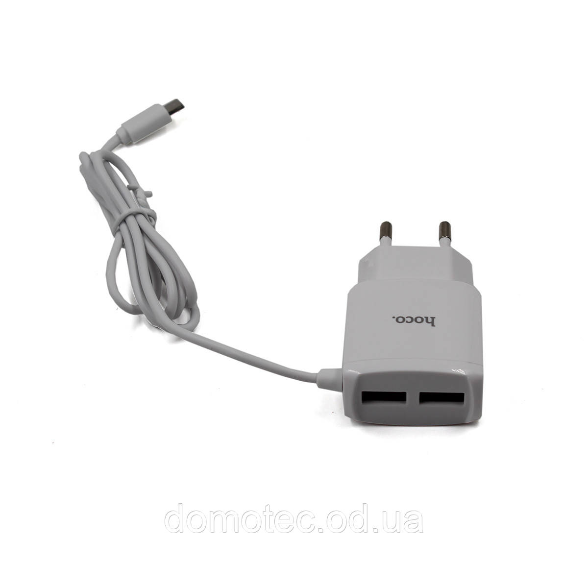 Адаптер Hoco 2 USB + провід microUSB C59A