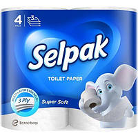 Туалетний папір Selpak тришаровий 4 шт.