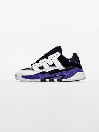 Жіночі Кросівки Adidas Niteball Black Purple / Адідас Найтбал Білі з Чорним та Фіолетовим, фото 1