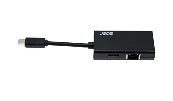 Переходник-конвертер Mini DisplayPort (M) - VGA (F) + USB + LAN Acer оригинал б/у - фото 2 - id-p1447878139