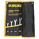 Ключі ріжкові 12шт 6-32мм CrV satine (тк чохол) SIGMA (6010341)    Luxprice, фото 2