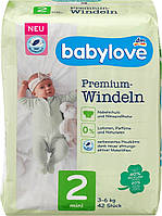 Підгузки Babylove premium Німеччина 2 (3-6кг) 42шт