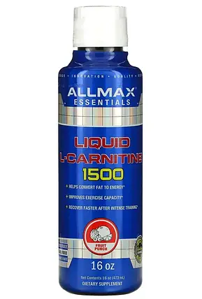 (уцінка термін по 1,26) Л-карнітин Allmax Nutrition Liquid L-Carnitine 1500 мг 32 порц. (фруктовий пунш), фото 1