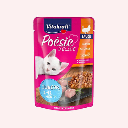 Вологий корм для кошенят Vitakraft Poésie Délice pouch 85г (індичка в соусі)