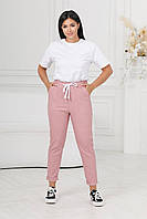 Женские трендовые брюки 50-60 размер джинс высокая посадка комфортные весна стильные белый, синий, бирюзовый