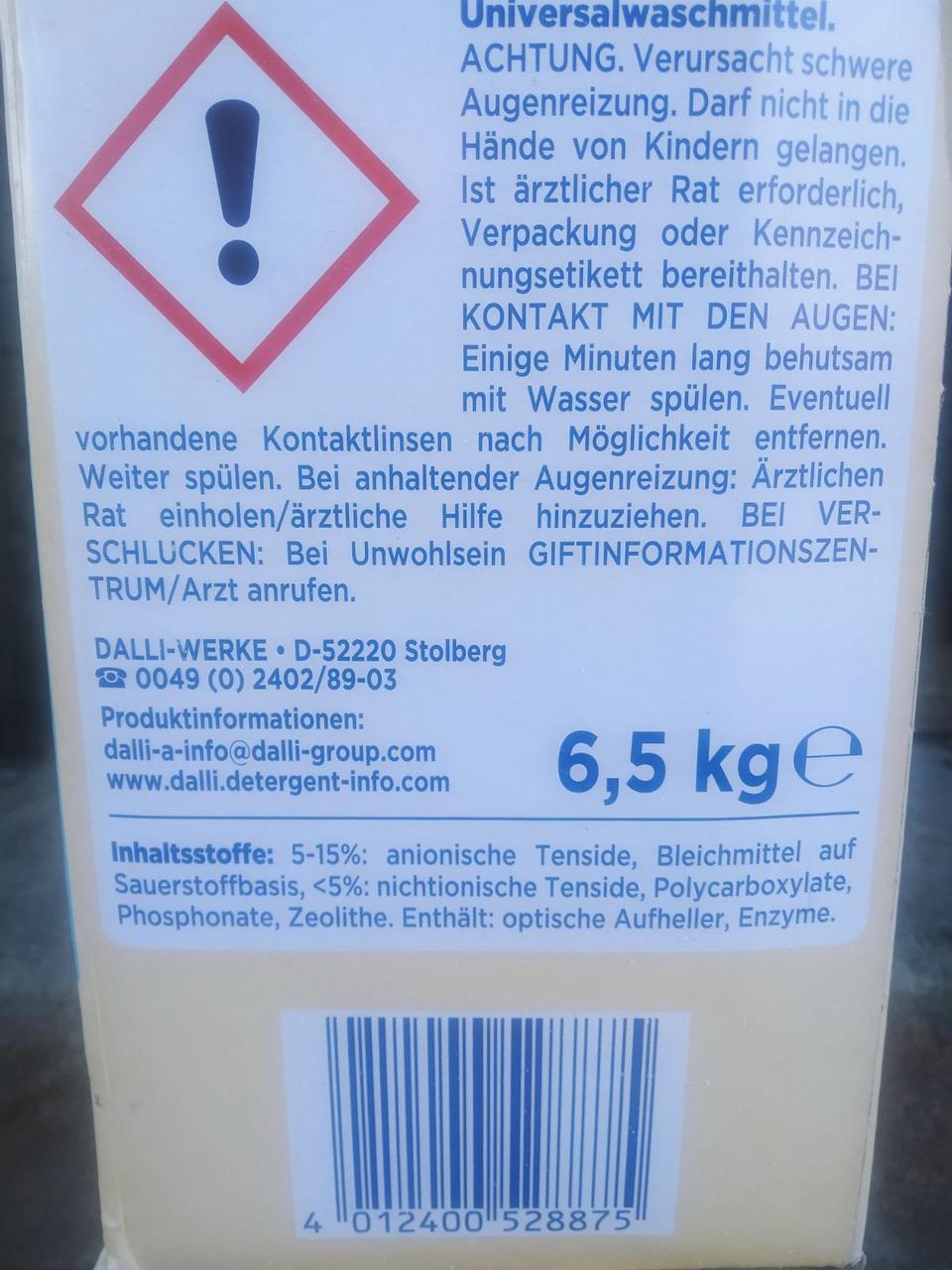 Стиральный порошок для детских вещей Dalli Sensitiv 6,5 кг (100 стирок) Германия - фото 2 - id-p1944080471