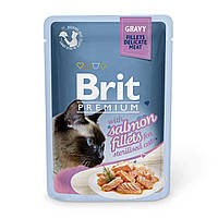 Влажный корм для стерилизованных кошек Brit Premium Cat Salmon Fillets