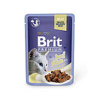 Brit Premium Cat pouch 85 г филе говядины в желе