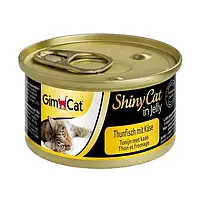 Влажный корм для кошек GimCat Shiny Cat 70 г (тунец и творог)