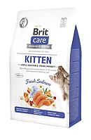 Brit Care Cat Grain Free Kitten Gentle Digestion & Strong Immunity корм со свежим лососем для котят - 2 кг