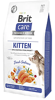 Brit Care Cat Grain Free Kitten Gentle Digestion & Strong Immunity корм со свежим лососем для котят - 7 кг