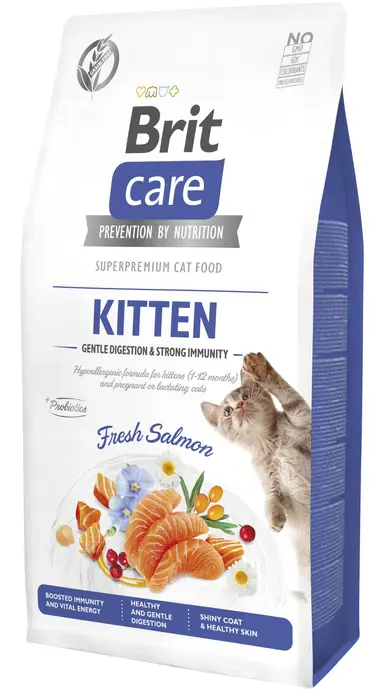 Brit Care Cat Grain Free Kitten Gentle Digestion & Strong Immunity корм зі свіжим лососем для кошенят - 7 кг