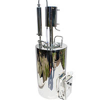 Апарат подвійної перегонки Кошовий - 33 літри - дистилятор під проточну воду електро